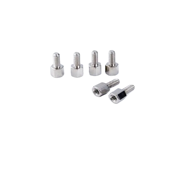 4 40 impasse hexagonal, aço, banhado a níquel 